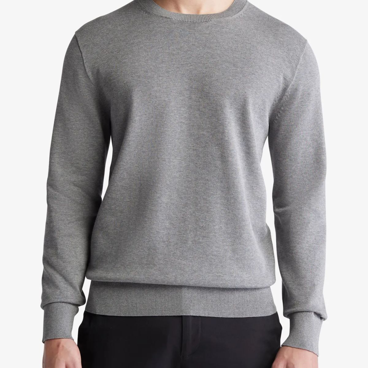 CALVIN KLEIN - SWEATER LS SUPIMA COTTON CLASSIC CREWN CK
