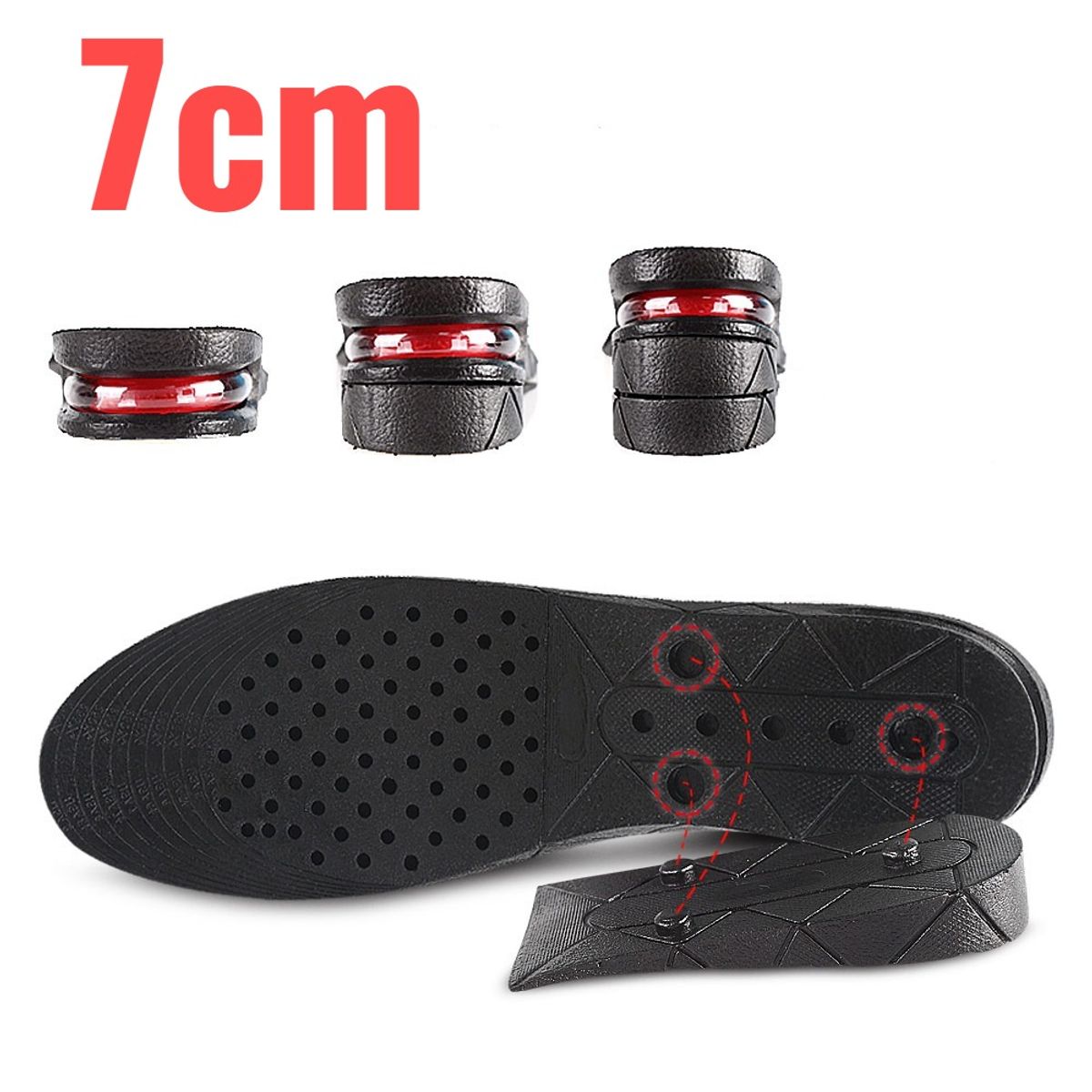 OEM - Plantillas Crece Estatura 7cm Elevate Shoes - Ajustables con Cápsula de Aire