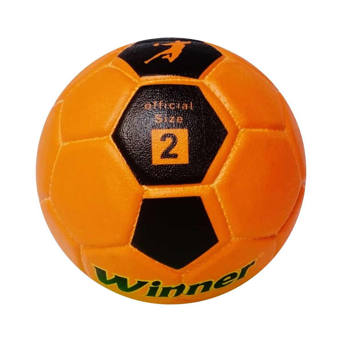 WINNER - PELOTA PARA BALONMANO HANDBOL TALLA 2 PU WINNER NARANJA NEGR0