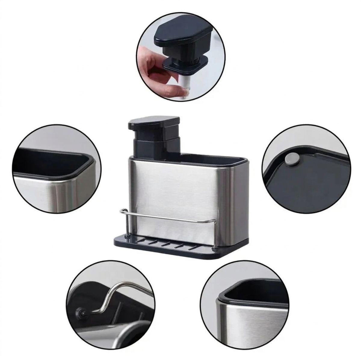 Dispensador de Jabón Líquido y Escurridor, marca GENERICO - Foto 2