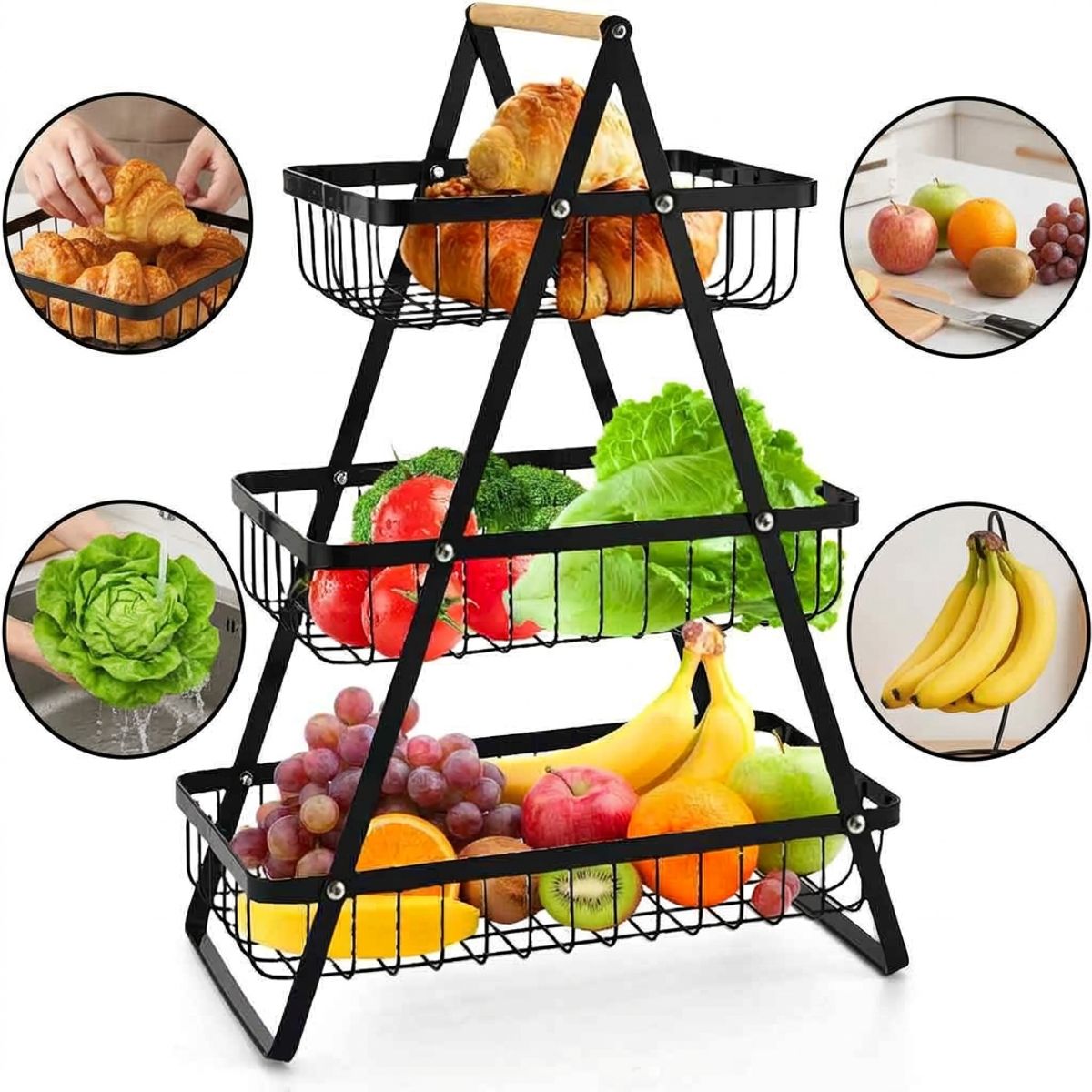 OEM - Canasta Vertical Ahorradora de Espacio para Mesa y Encimera