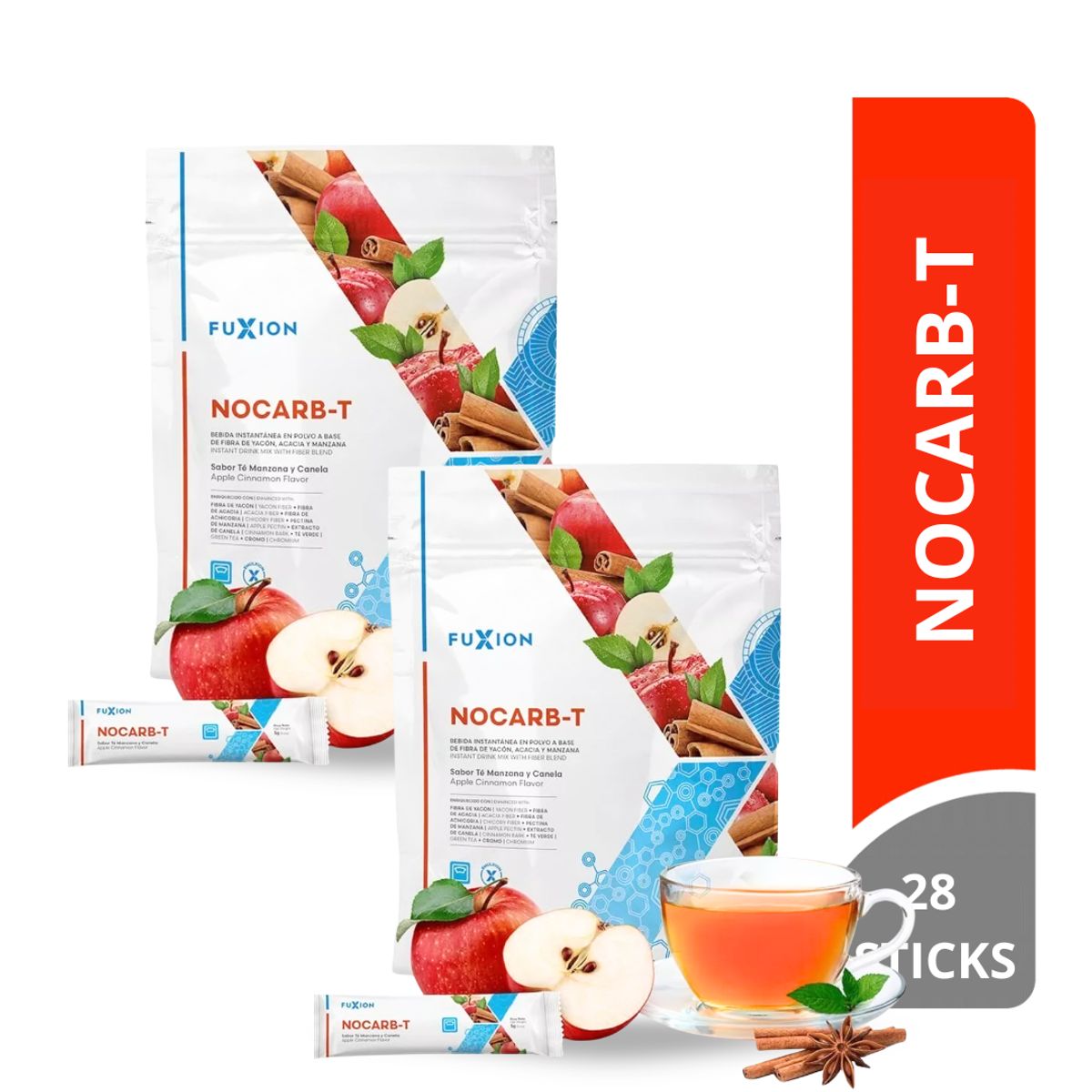 FUXION - NOCARB-T FUXION 28 STICKS NOCARB T PACK 2 BOLSAS