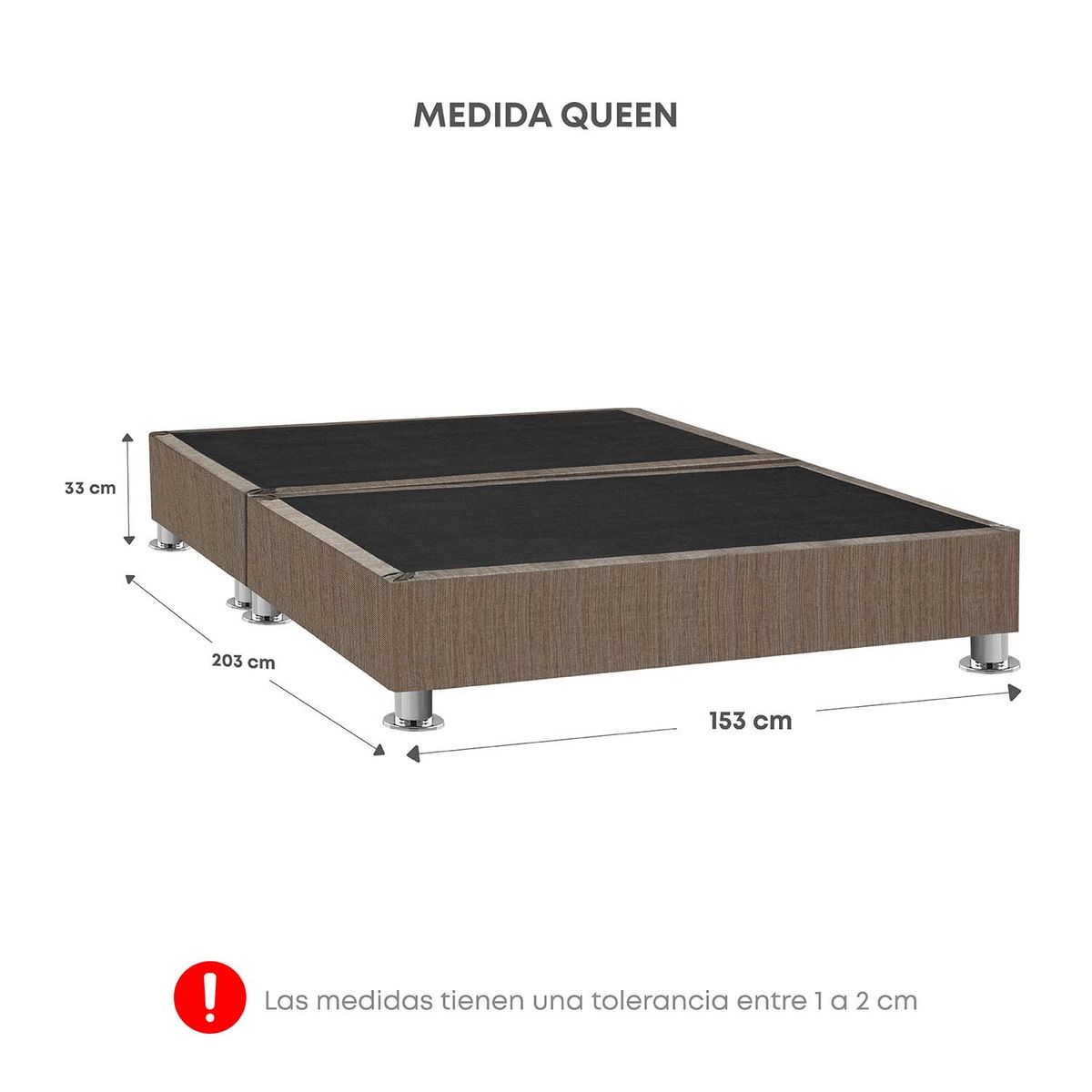 FORLI - Cama Igneo Marrón Queen