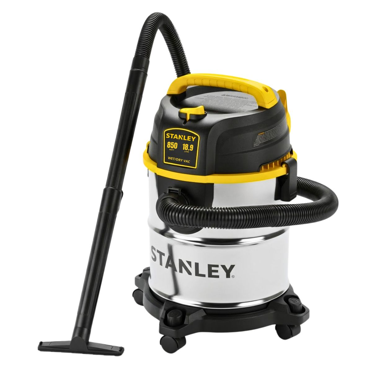 STANLEY - ASPIRADORA DE POLVO Y LIQUIDO 19 LITROS T ANQUE DE ACERO INOXIDABLE STANLEY