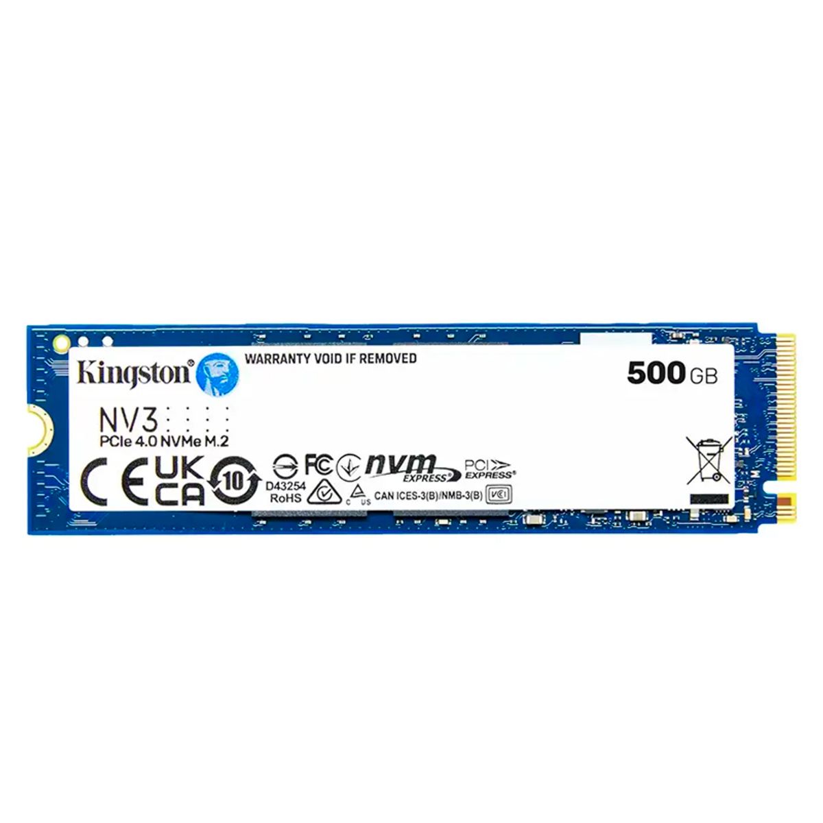 KINGSTON - SSD Kingston NV3 500GB SSD M.2 2280 PCIe 4.0 NVMe para PC y Laptop