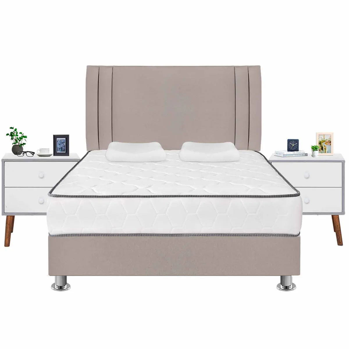 FORLI - Dormitorio Igneo Beige 2 Plz + 02 Veladores
