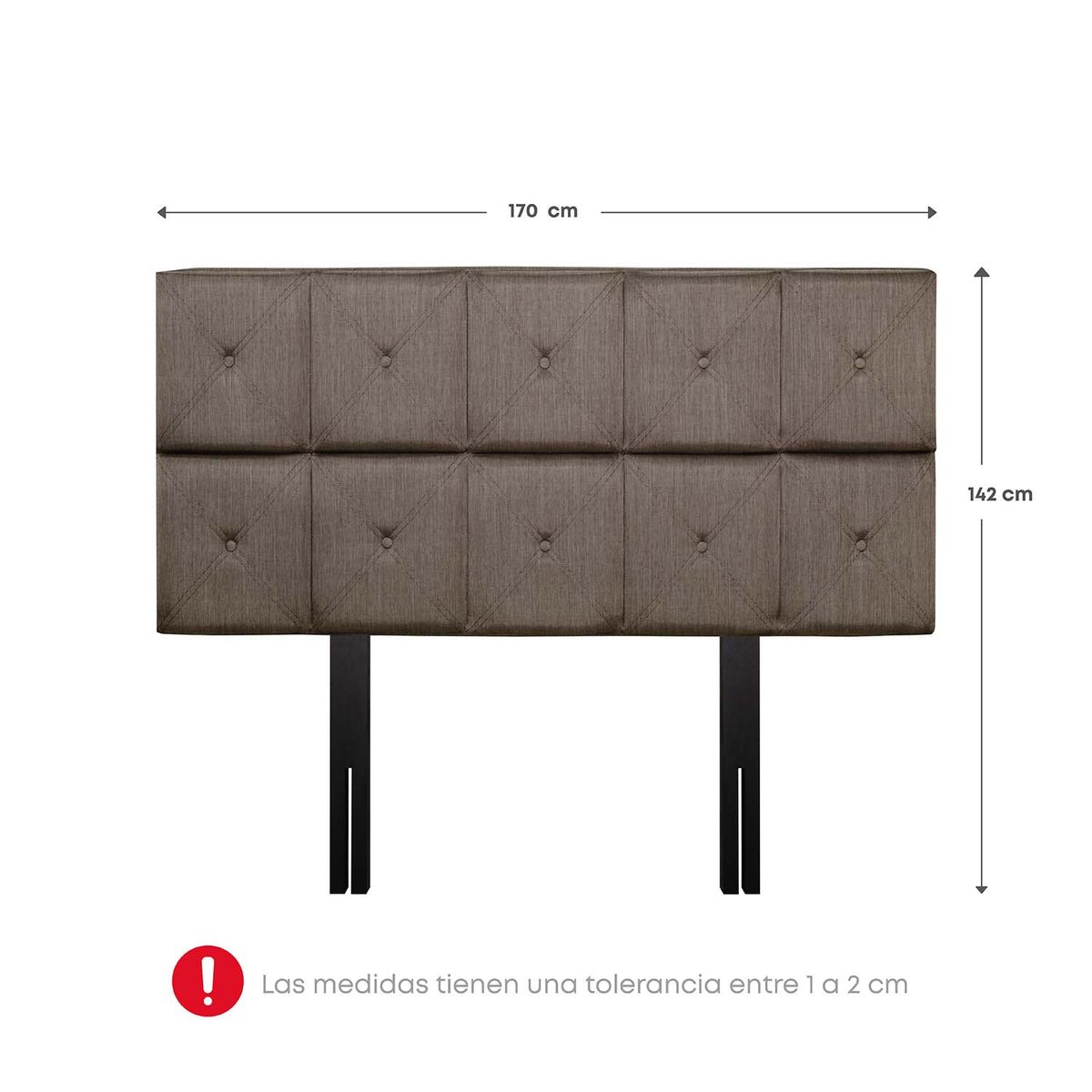 FORLI - Dormitorio 4 Cajones Paladio Queen Marrón + 02 Veladores