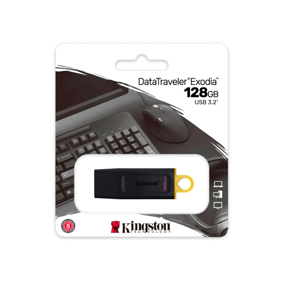 KINGSTON - MEMORIA USB 3.2 KINGSTON 128GB DATATRAVELER EXODIA P-N DTX-128GB