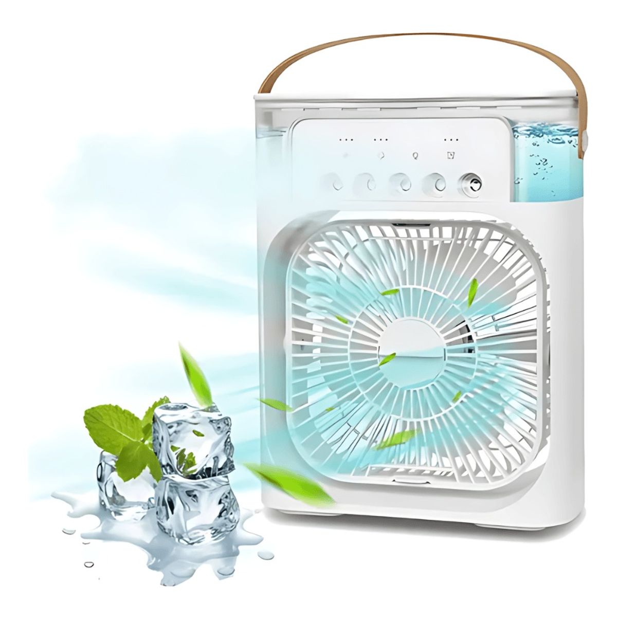 GENERICO - Mini Ventilador Eléctrico Doble Función Humificador Portátil