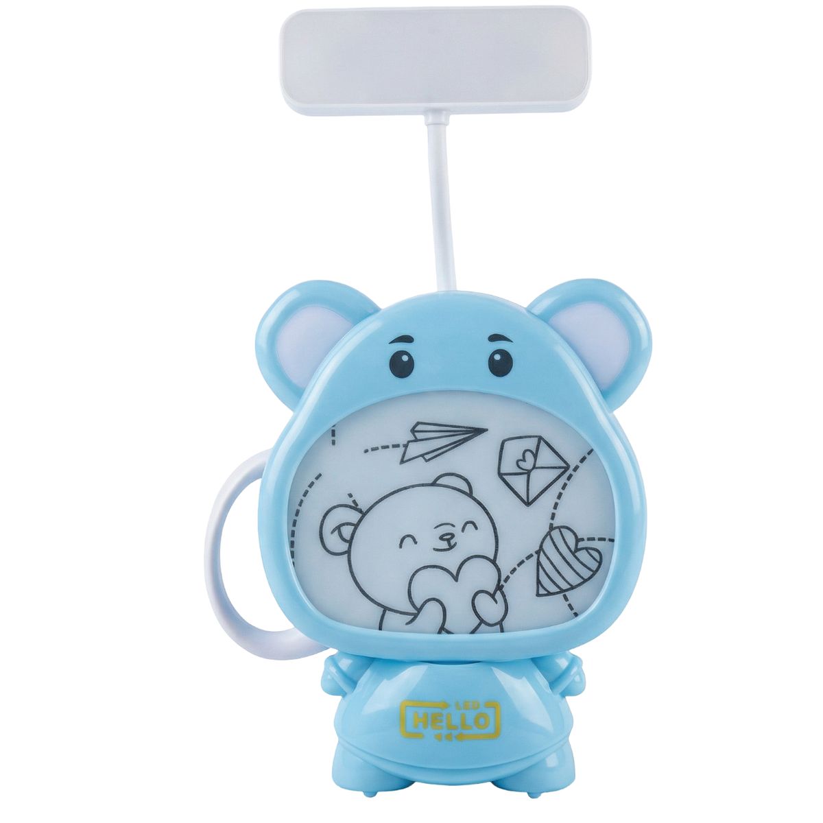 GENERICO - Lámpara De Noche Con Luz Led Infantil Diseño Hipopótamo Azul