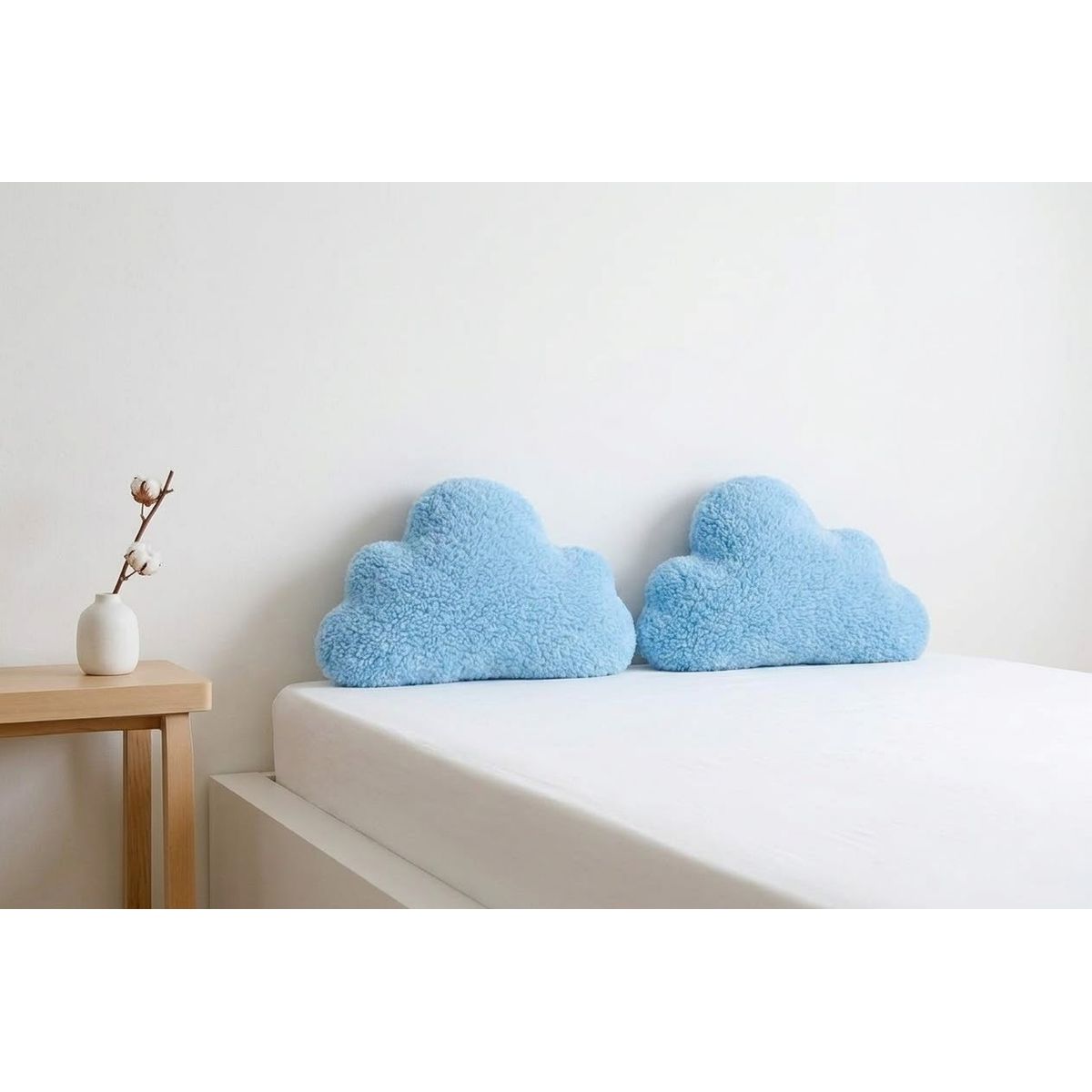ZALMOHADAS - Pack 2 Cojines Celeste Nube Estilo Japandi Deco Home Baby