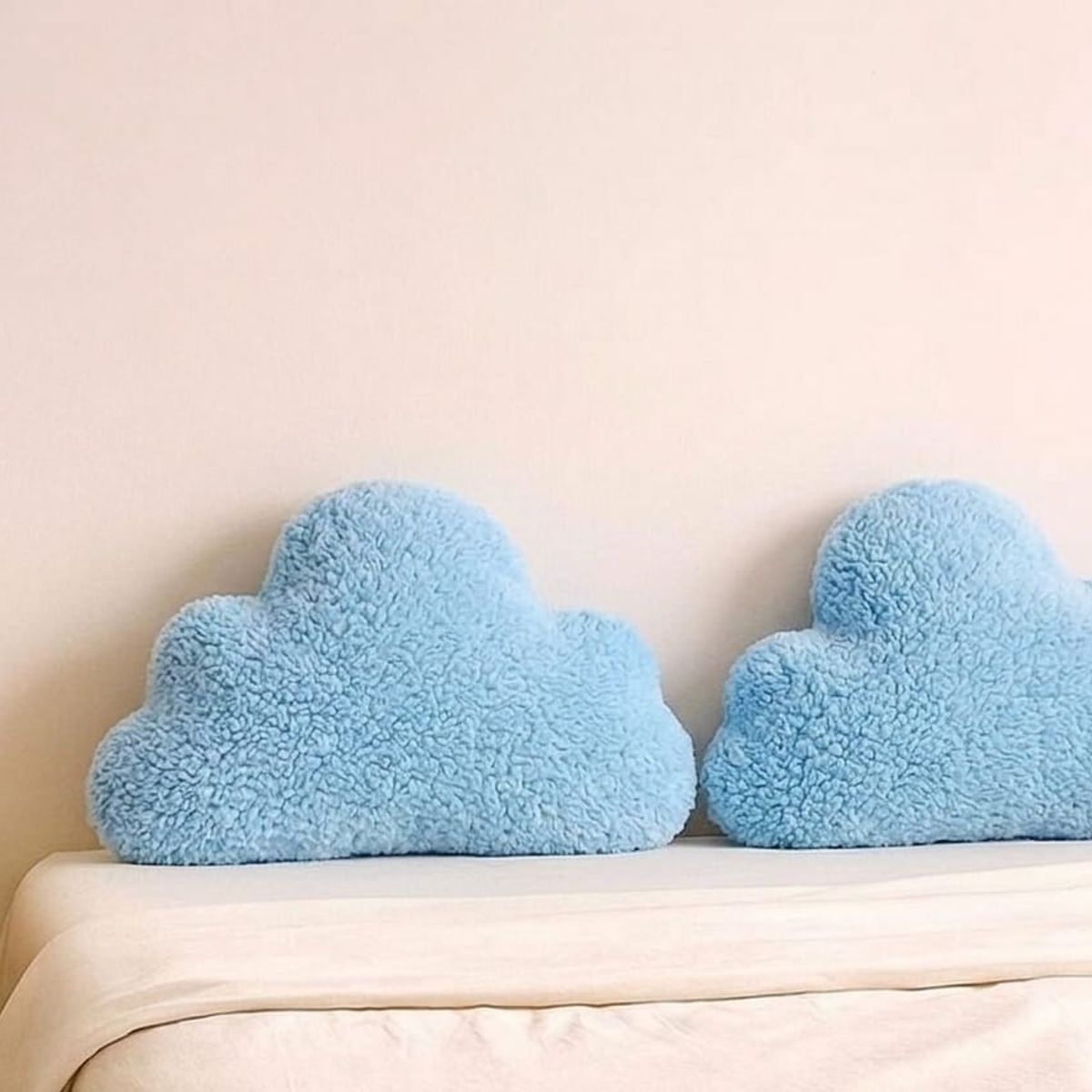 ZALMOHADAS - Pack 2 Cojines Celeste Nube Estilo Japandi Deco Home Baby