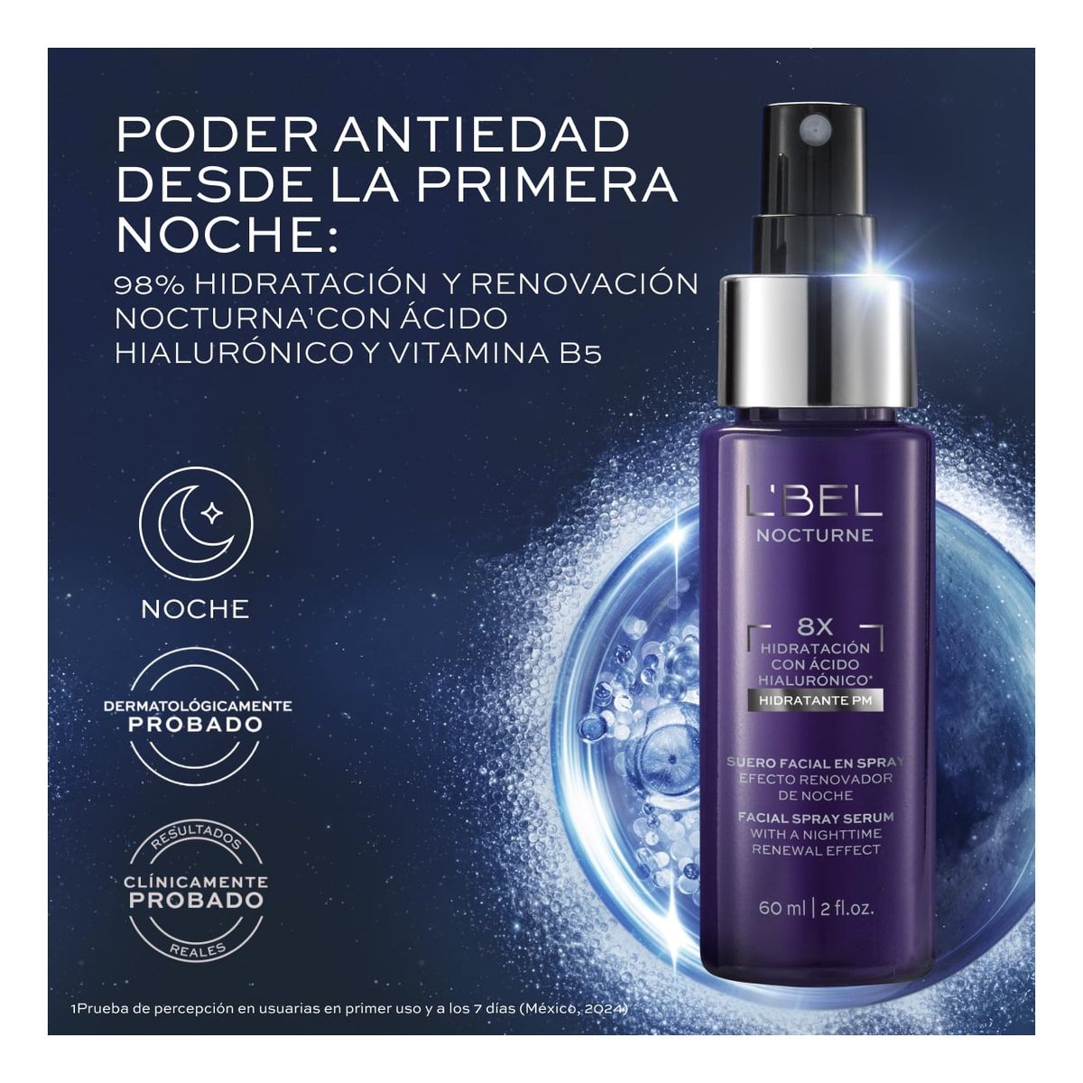 Lbel - Nocturne Hidratante Facial en spray con ácido hialurónico 50 ml