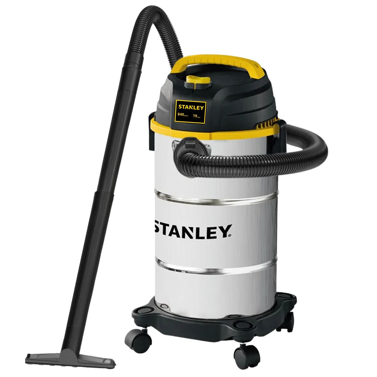 STANLEY - ASPIRADORA DE POLVO Y LIQUIDO 19 LITROS TANQUE ACERO INOXIDABLE STANLEY