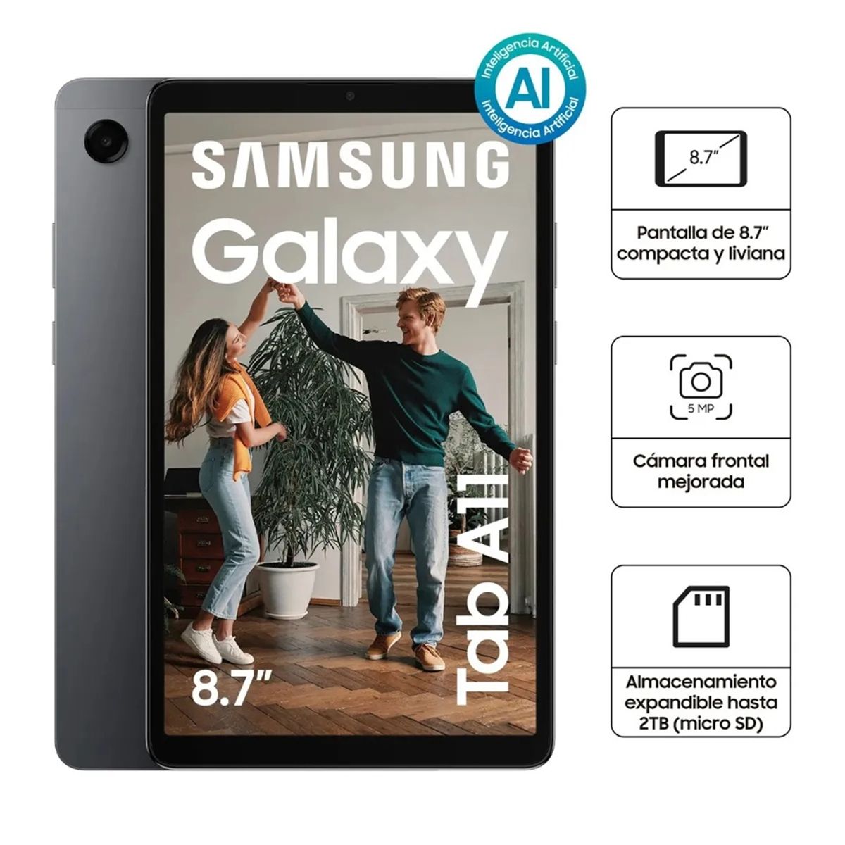 SAMSUNG - TABLET SAMSUNG GALAXY TAB A11 WIFI 8.7 4GB + 64GB GRIS
