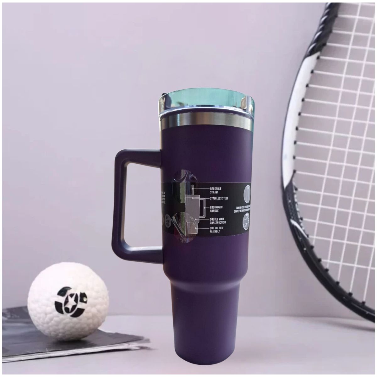 INSPIRA MARKET - Tomatodo Vaso termo grande con asa 1183ml
