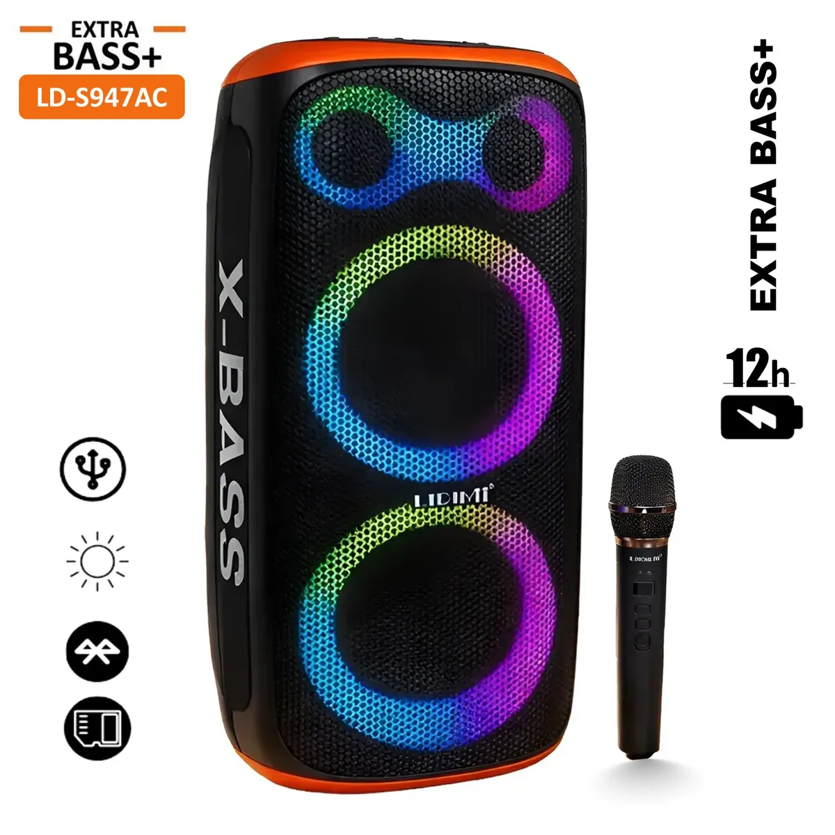 LIDIMI - Parlante Portátil Bluetooth Torre Lidimi Ld-s947ac Xbass USB-FM-BT