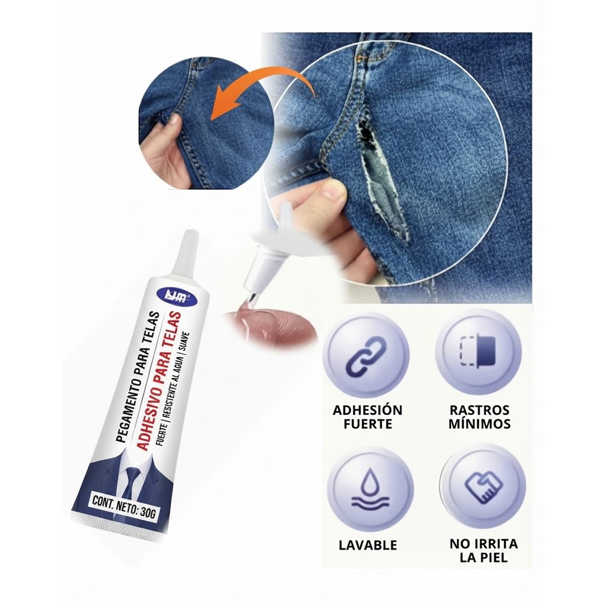 COSTURA LIQUIDA MULTIMATERIAL ROPA PEGAMENTO TRANSPARENTE GENERICO ...