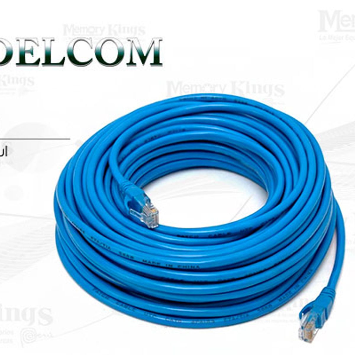 GENERICO - Cable de Red Patch Cord Cat6 Delcom 30m Azul