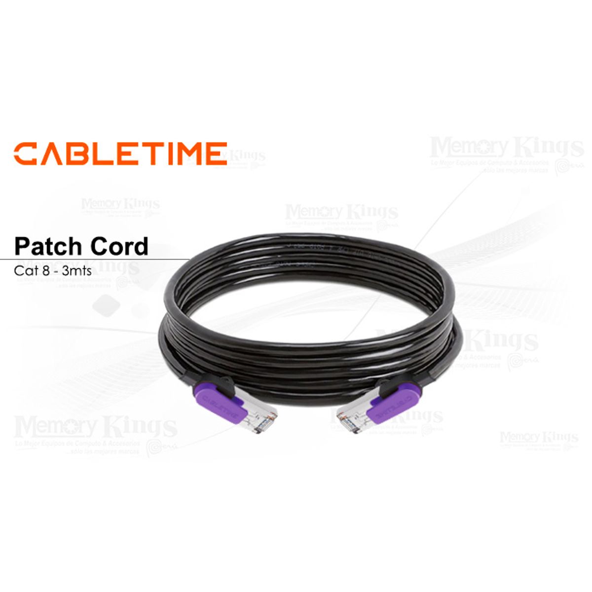 GENERICO - Cable de Red Patch Cord Cat8 Cabletime CN80N 3m