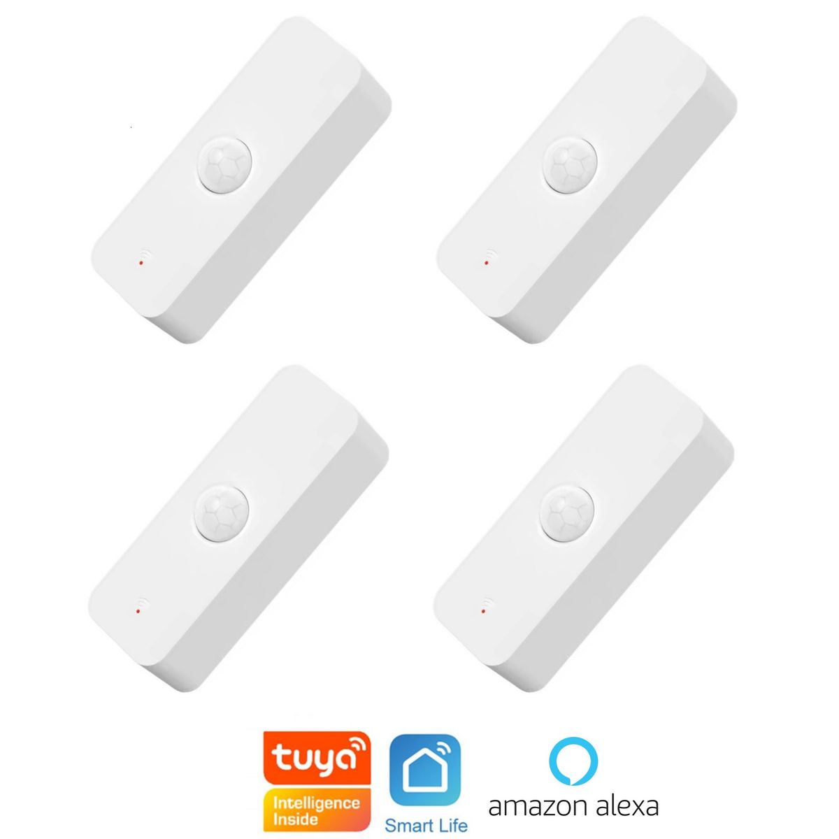 OEM - Sensor de Movimiento Smart WIFI Pack x 4 compatible con Alexa