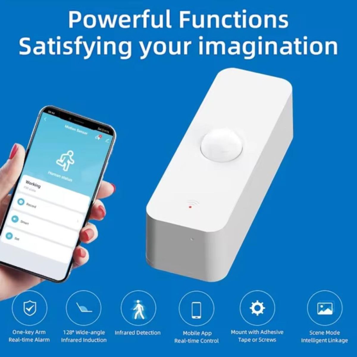 OEM - Sensor de Movimiento Smart WIFI Pack x 4 compatible con Alexa