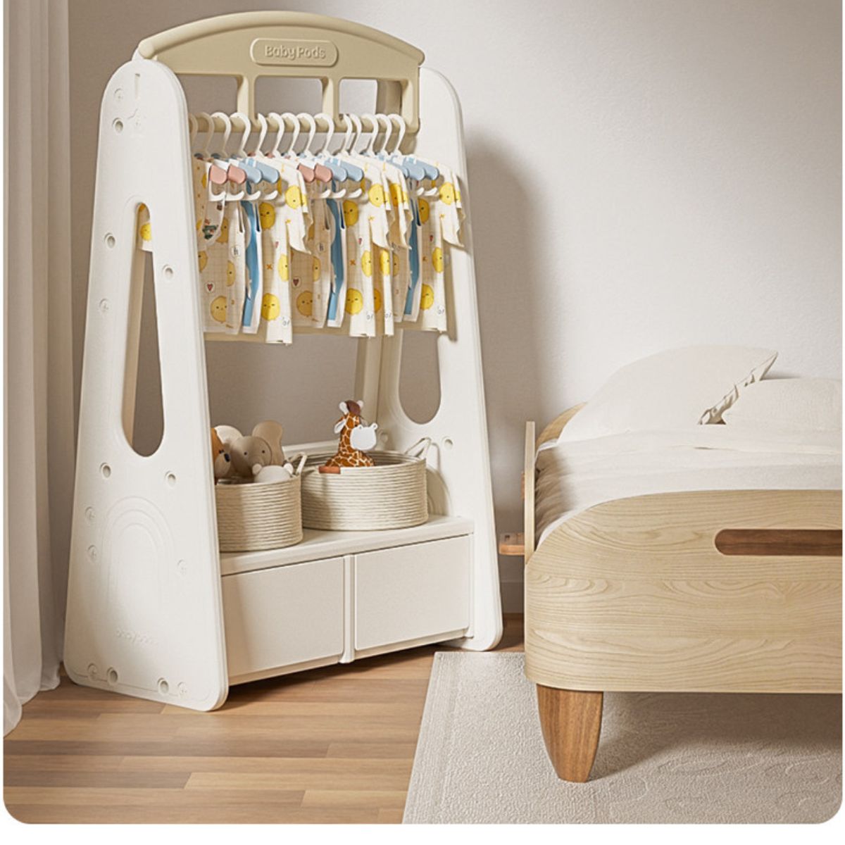 GENERICO - Ropero Montessori Infantil  Organizador de Ropa y Juguetes para Niños