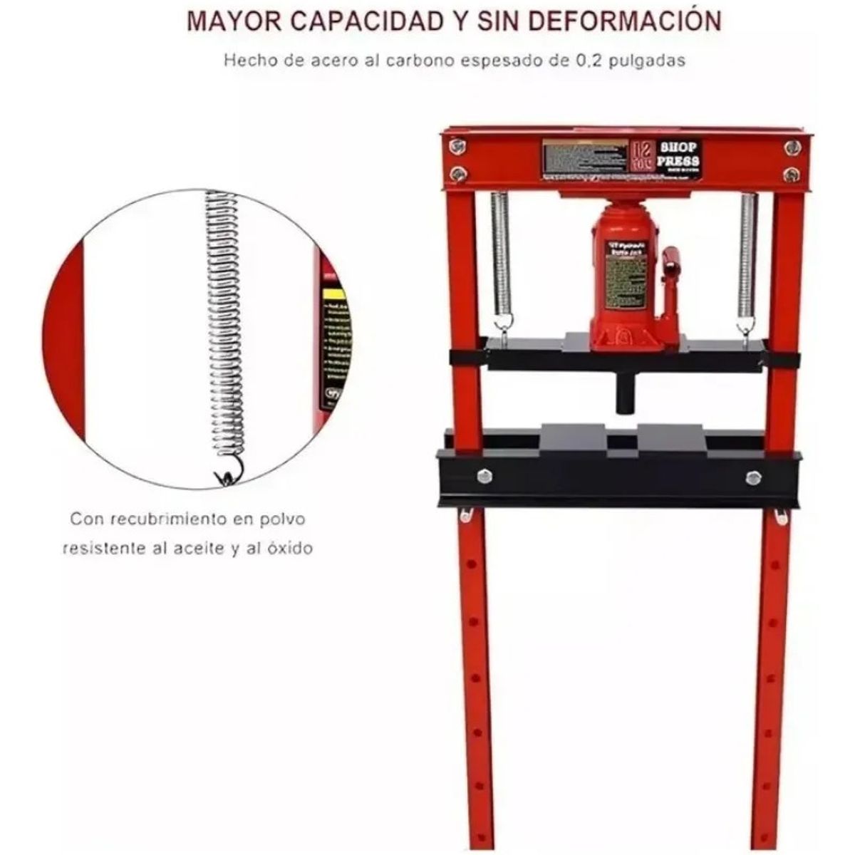 QUICK - Prensa Hidraulica Herramientas Industriales Prensas 12 Ton