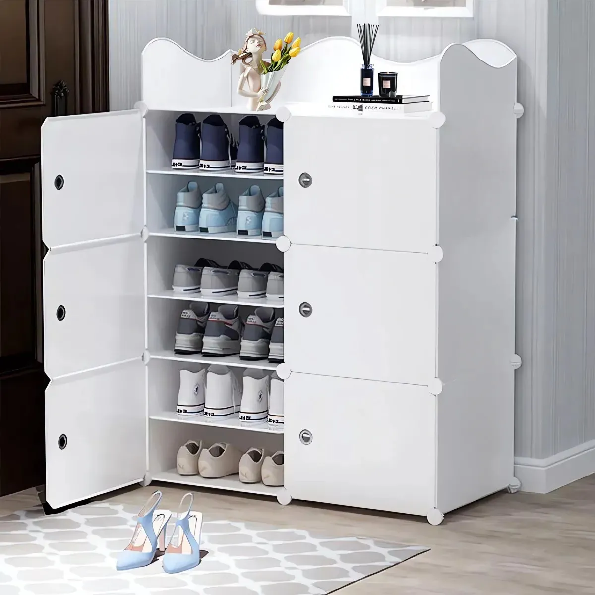Zapatera Económico Organizador Caja Muebles Armables Estante, marca U BUY - Foto Principal