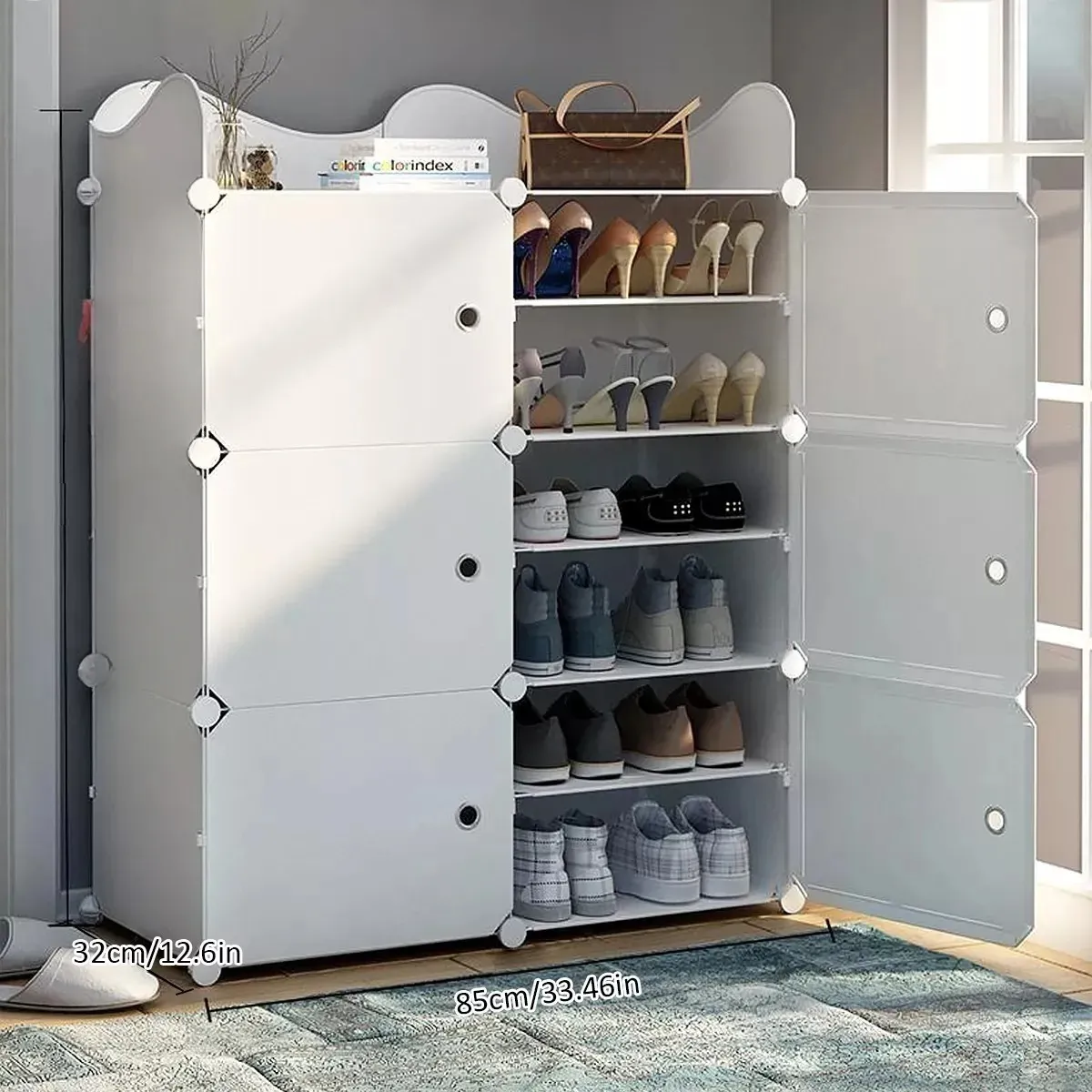 Zapatera Económico Organizador Caja Muebles Armables Estante, marca U BUY - Foto 2
