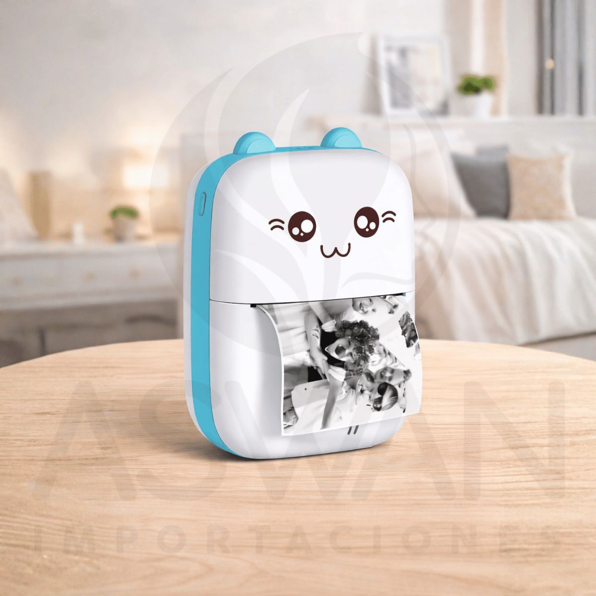 GENERICO - Mini Impresora Kawaii Portátil Celeste