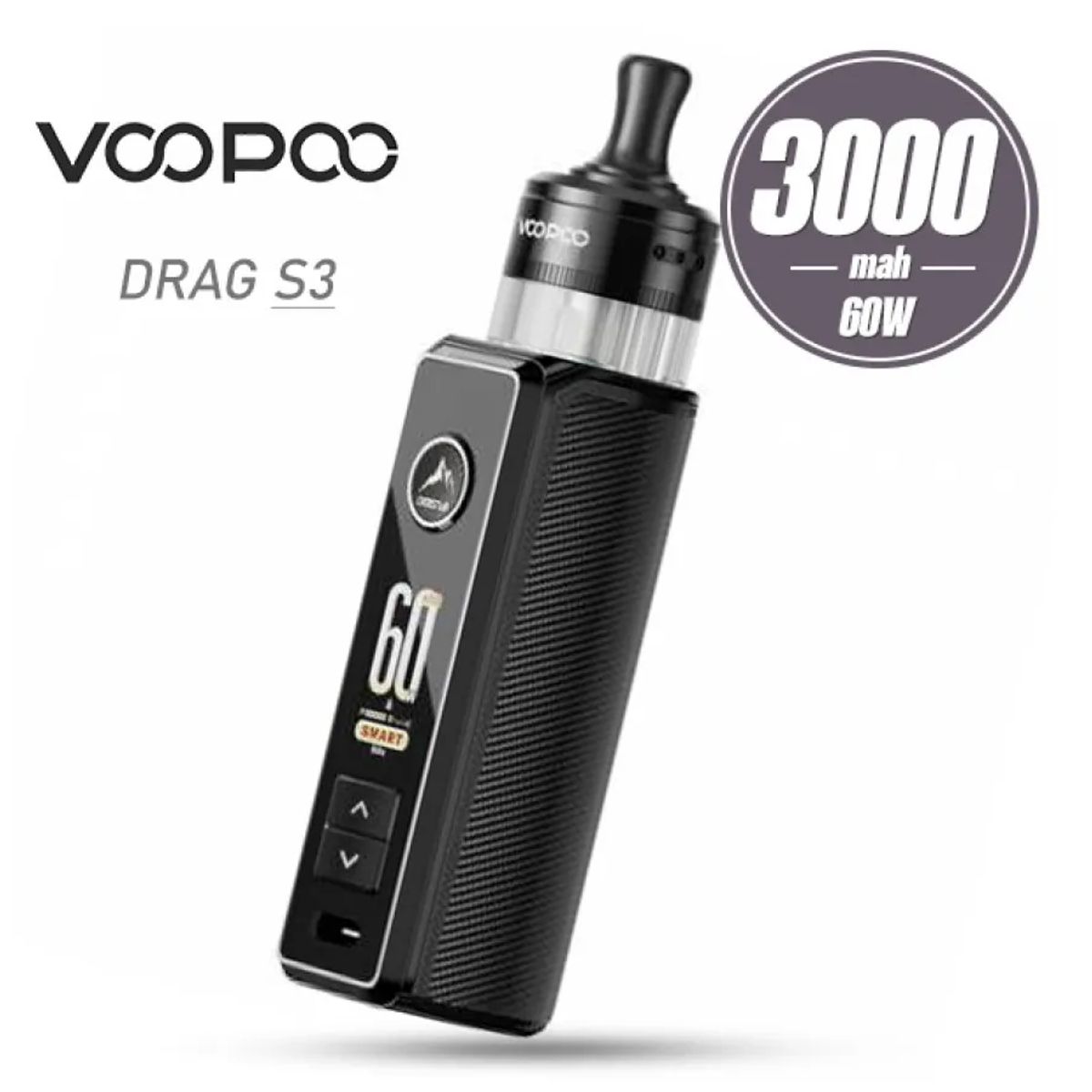 VOOPOO - VOOPOO Drag S3 Pod Mod Kit 60W 3000mAh Batería 5ml - Diseño SPRAY BLACK