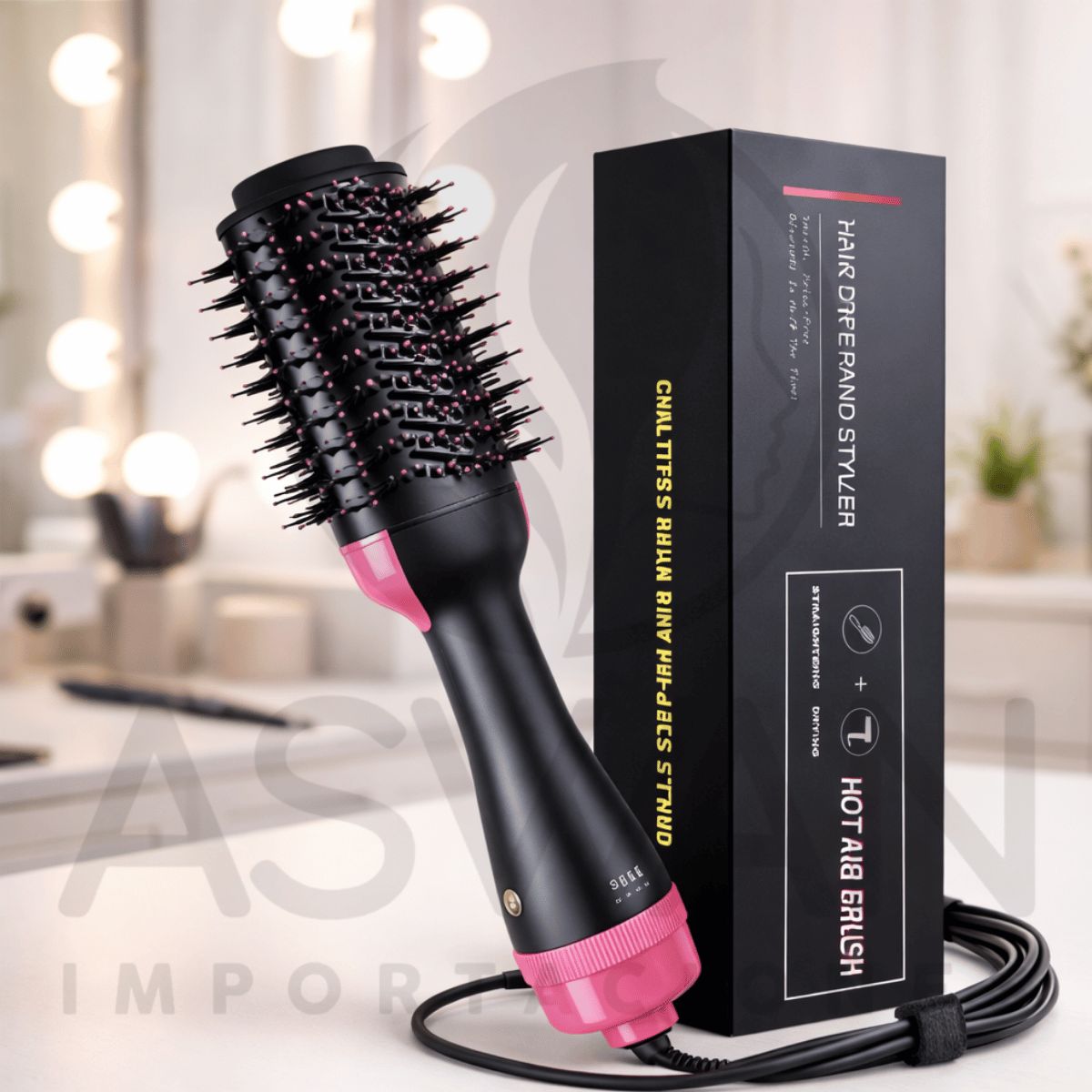 GENERICO - Cepillo Secador de Cabello Multifuncional Alisa Seca y Riza