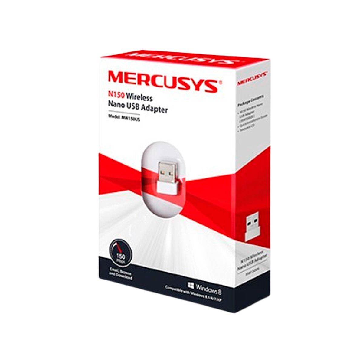 MERCUSYS - ADAPTADOR INAL. MERCUSYS MW150US V2 N150 2.4GHZ 150MBPS P-N MW150US