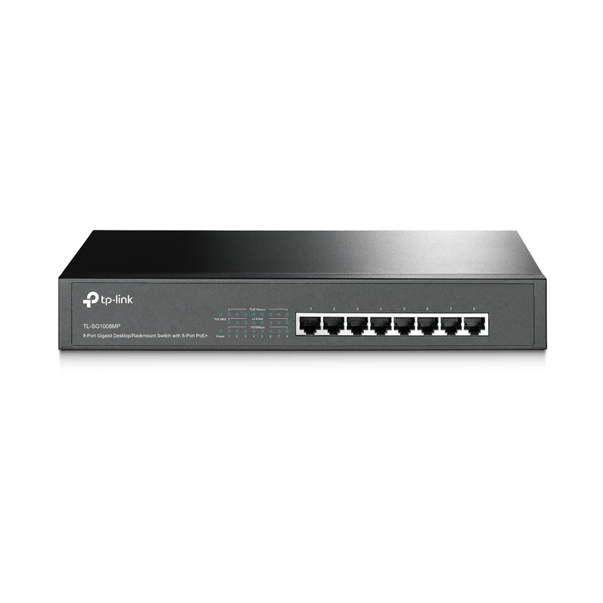 TP LINK - SWITCH TP-LINK 8 PUERTOS GIGABIT CON POE RJ45 P-N TL-SG1008MP