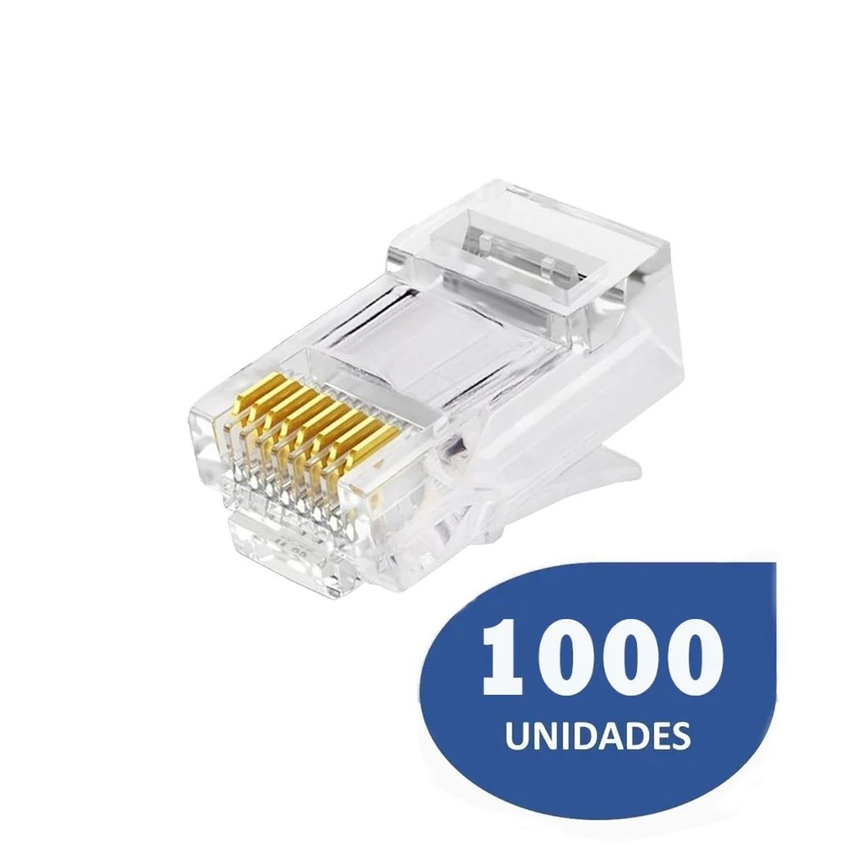 OEM - Pack 100 Terminales RJ45 para Cable de Red Ethernet - Conector UTP con Contactos de Oro