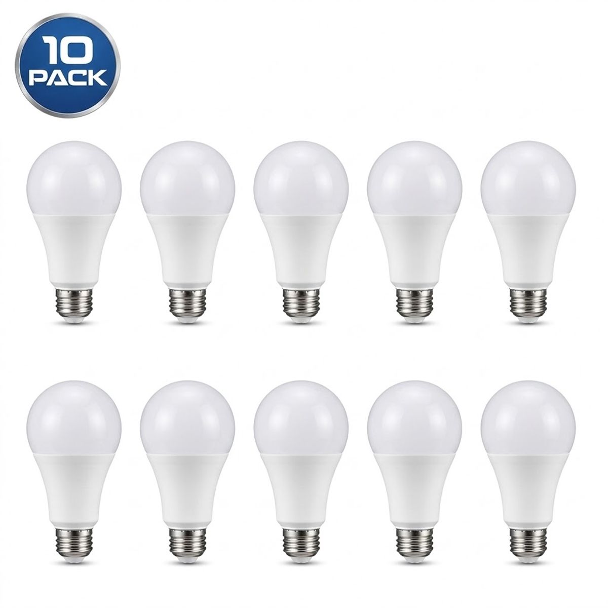 EXTRALED - Pack 10 Focos LED 18W Luz Blanca ExtraLED E27 6500K Bajo Consumo