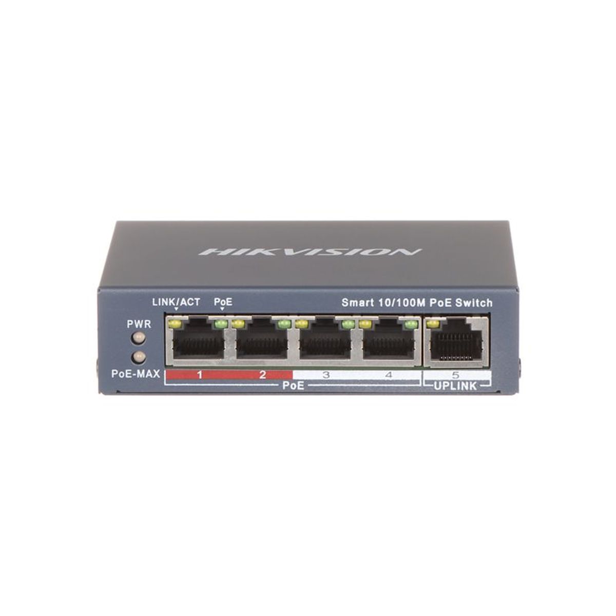 HIKVISION - SWITCH 4 PUERTOS POE + MONITOREADO - 12VDC/220V