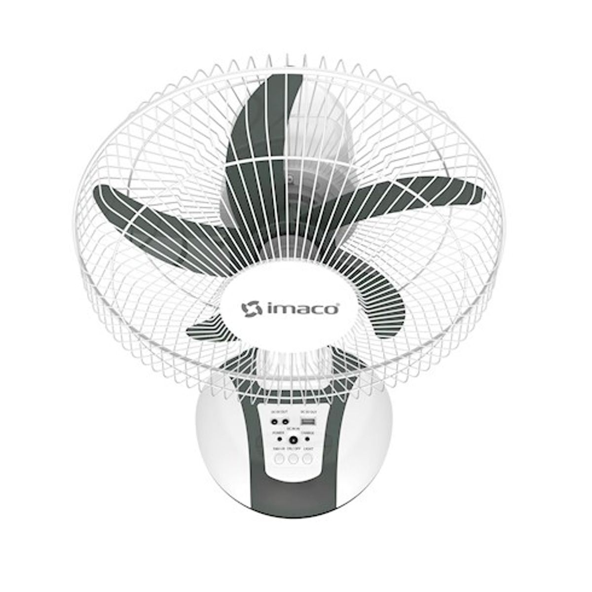 IMACO - Ventilador 14 Solar Recargable de mesa FAN1418SOL Imaco