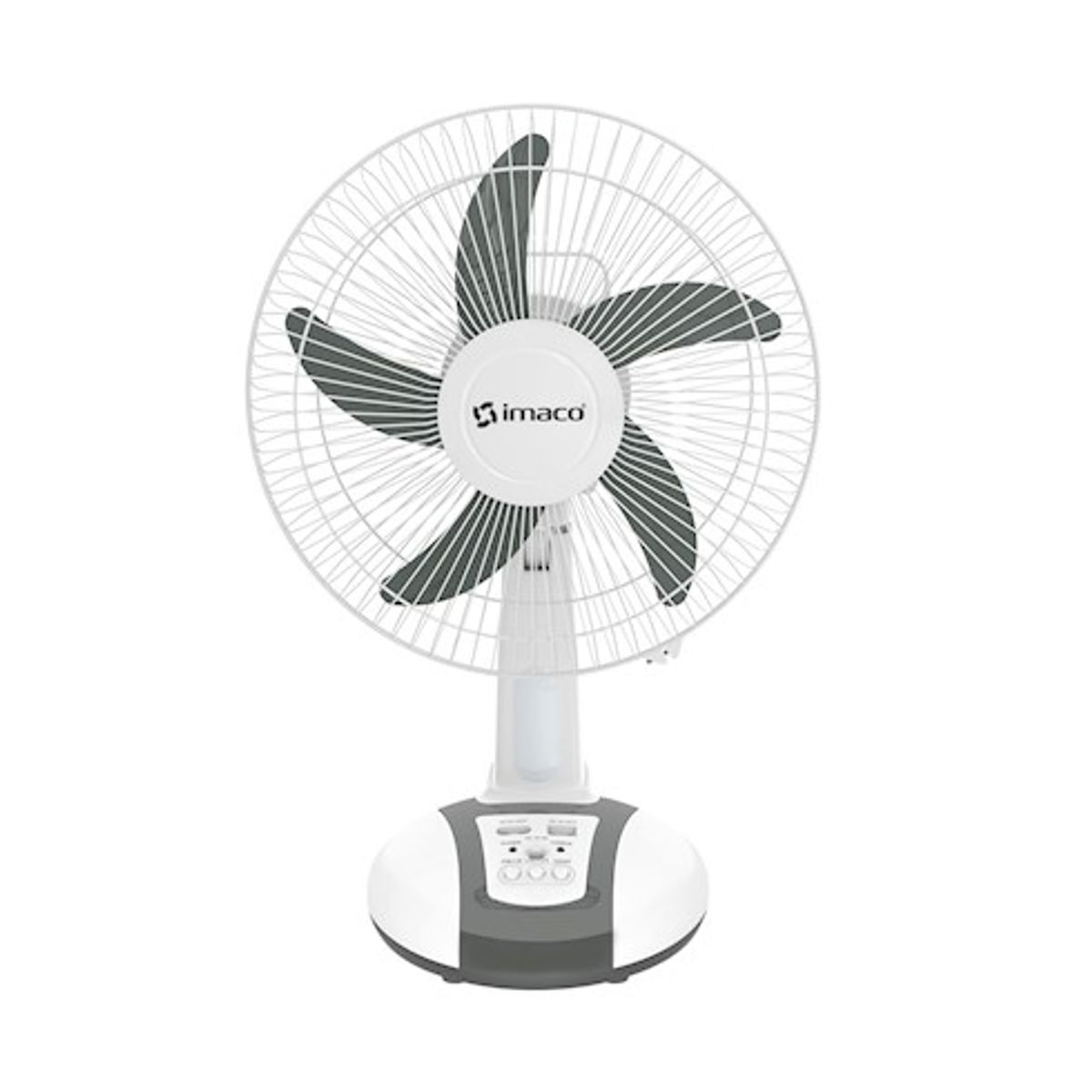 IMACO - Ventilador 14 Solar Recargable de mesa FAN1418SOL Imaco