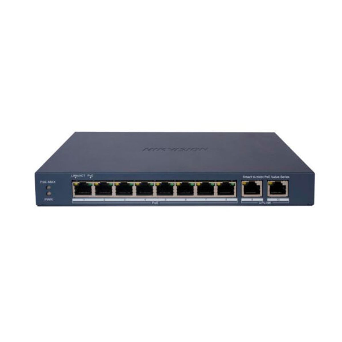 HIKVISION - SWITCH ADMINIS 8 POE MIX 100M + 2 UP RJ45 GIGA - BAJO CONSUMO