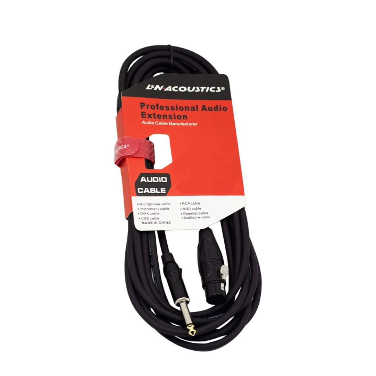 GENERICO - Cable para Micrófono Jack XLR a Plug Mono 5 Metros LN-AMC11-5M L&N-ACOUSTICS