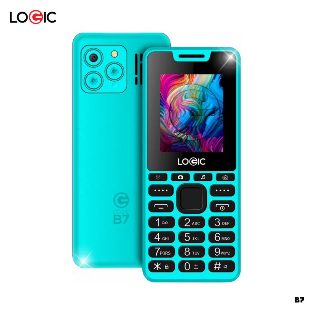 LOGIC - CELULAR BASICO LOGIC B7 2G DUAL SIM - TURQUESA