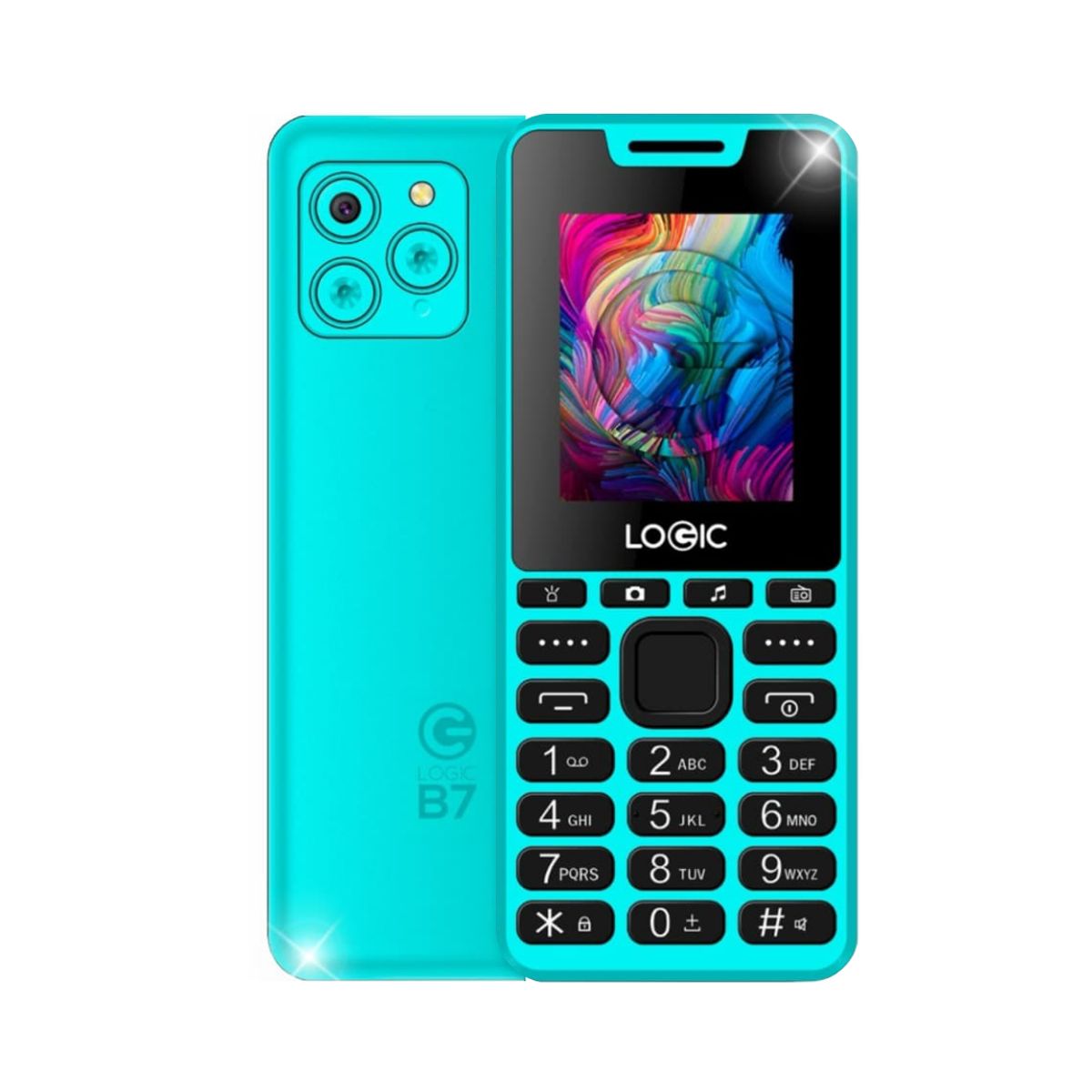 LOGIC - CELULAR BASICO LOGIC B7 2G DUAL SIM - TURQUESA