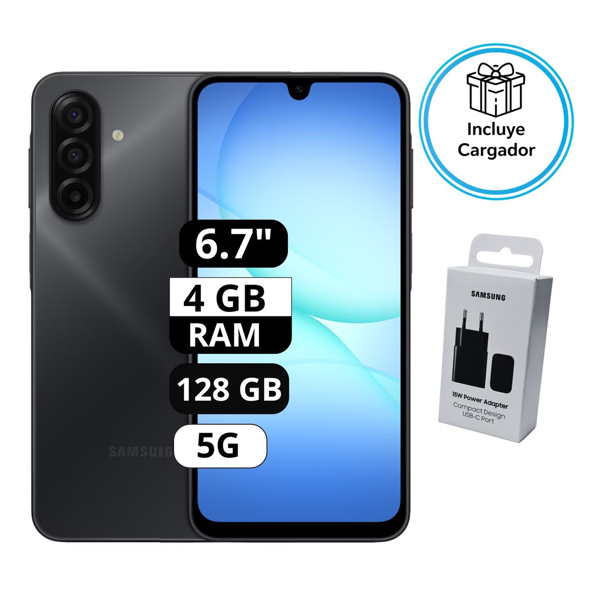 SAMSUNG - Samsung Galaxy A17 5G 4RAM 128GB Negro