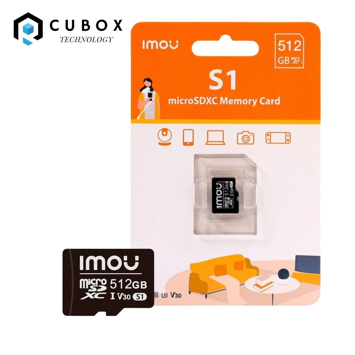 IMOU - Tarjeta MicroSD Imou S1 512 GB Exclusiva para Videovigilancia