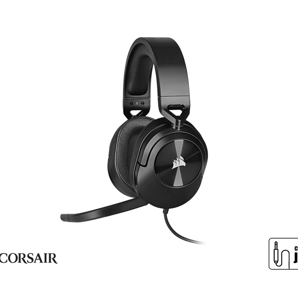 CORSAIR - Audífonos Corsair HS55 Surround 7.1 USB 3.5mm Carbon