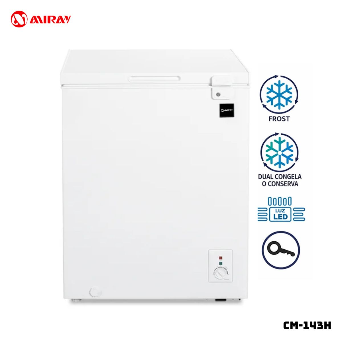 MIRAY - CONGELADORA MIRAY 142 L BLANCO CROMA - CM-143H