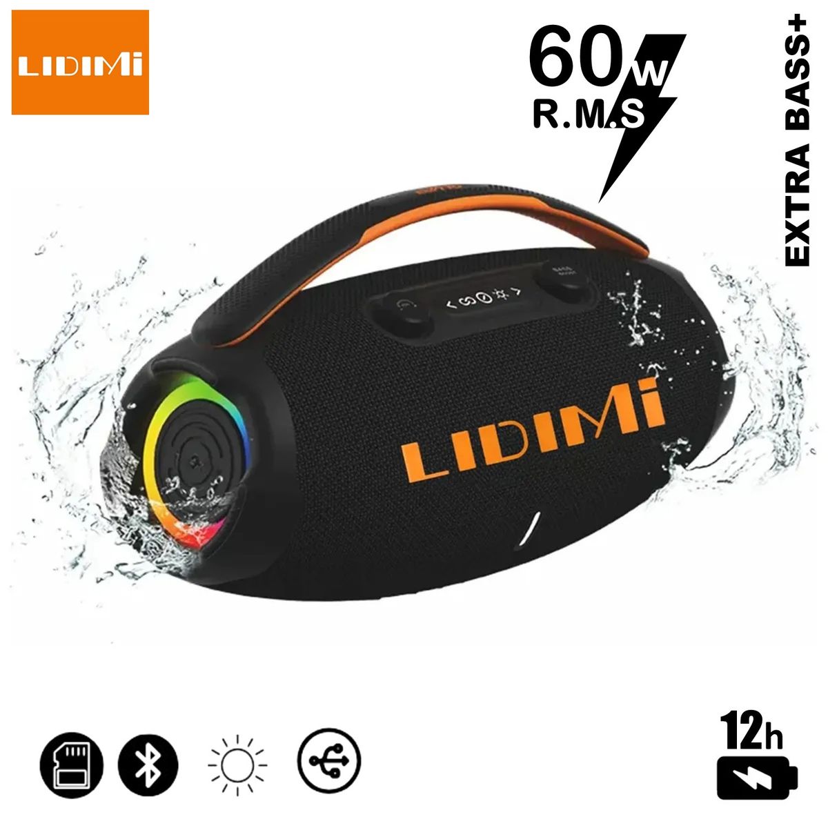 LIDIMI - Parlante Bluetooth Lidimi Ld-s836 60w Extra Bass+ FM USB