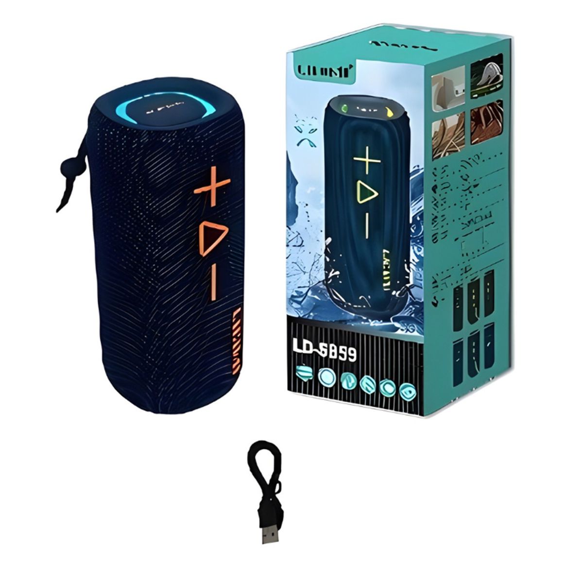 LIDIMI - Parlante Bluetooth Portátil Lidimi Ld-s859 USB Xbass